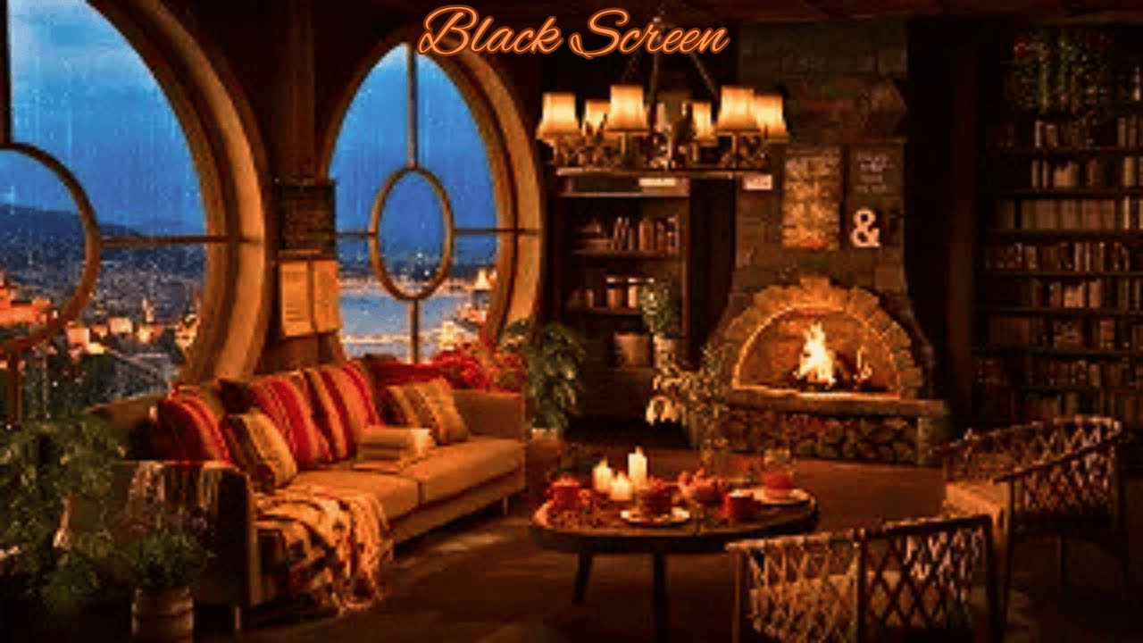 🌧 Gentle Rainfall with Crackling Fireplace🔥 | Sleep Soundly All Night