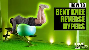 How To Do A Bent Knee Swiss Ball Reverse Hyperextension On Bench | Exercise Demonstration Video