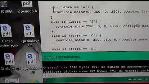 Programção do carro robô controlado por bluetooth plataforma aduino.