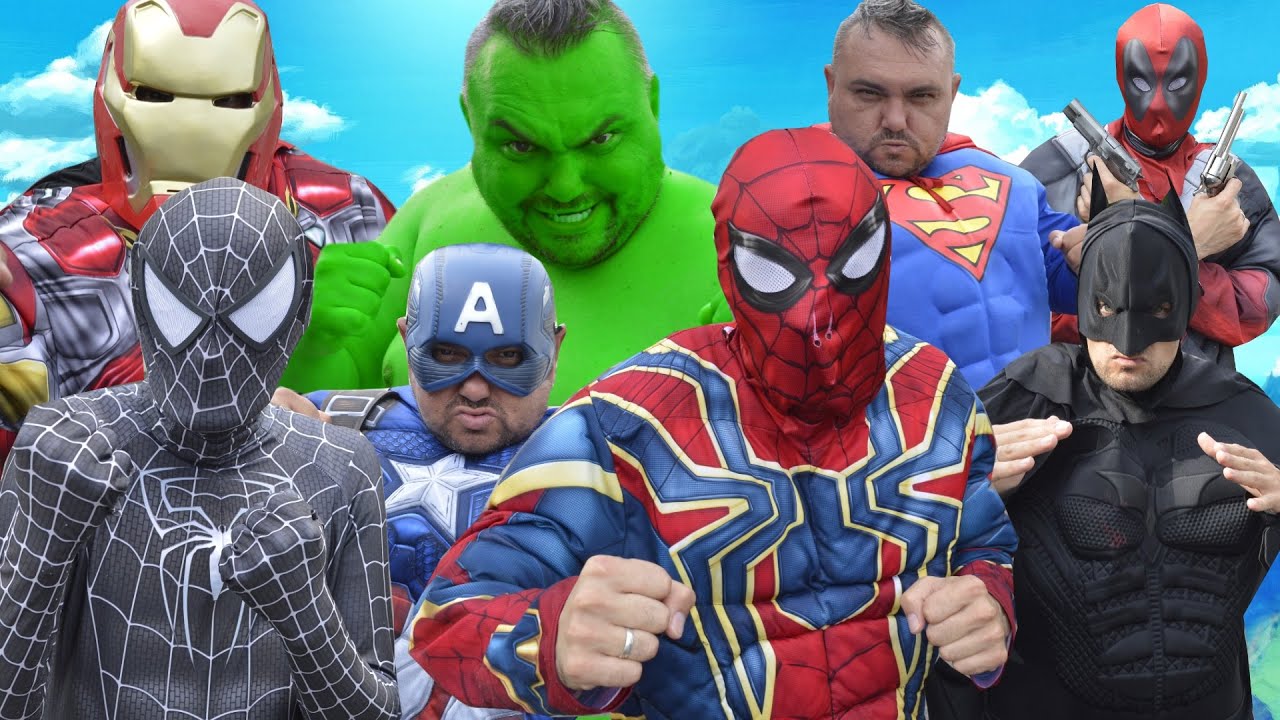 Hulk VS Spider-Man VS Batman VS Black Spider-Man VS Iron Man VS Superman VS  Captain America - YouTube