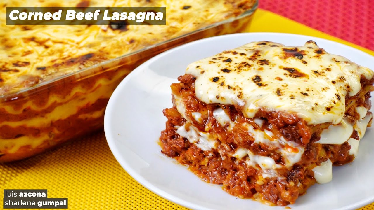 Corned Beef Lasagna sa Air Fryer, Oven, at No Bake YouTube