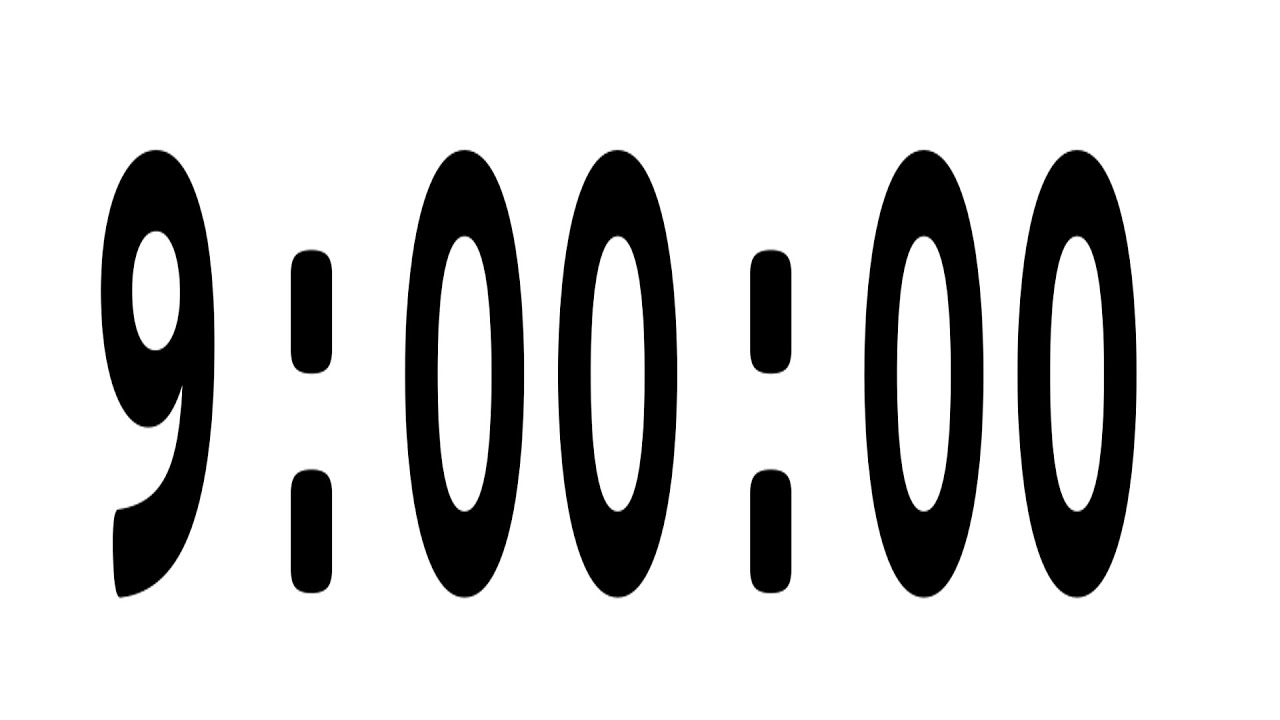 9 hour timer | 540 minute timer - YouTube