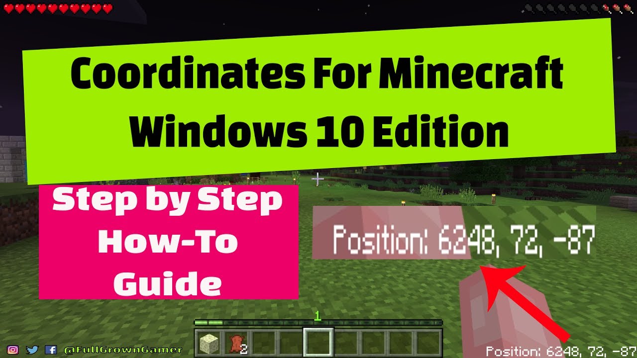 how to look up coordinates in minecraft on mac