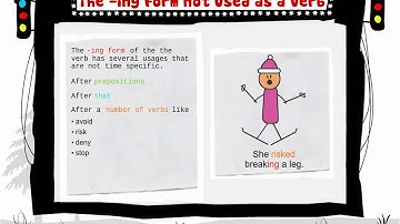 The -ing Form not Used as a Verb