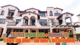 VALENCiA SPANiSH Style 3 Storey Link House in DIAMOND CiTY SEMENYiH [HOUSE TOUR]