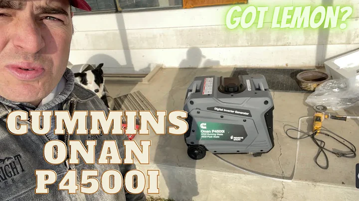 Unboxing and Starting the Cummins Onan P4500i Generator