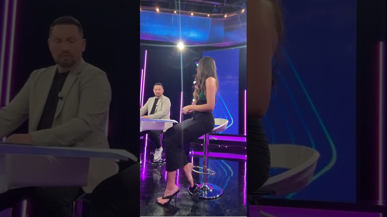 TikTok Live Feet Eva Murati Barefoot on The News #tiktoklivefeet 