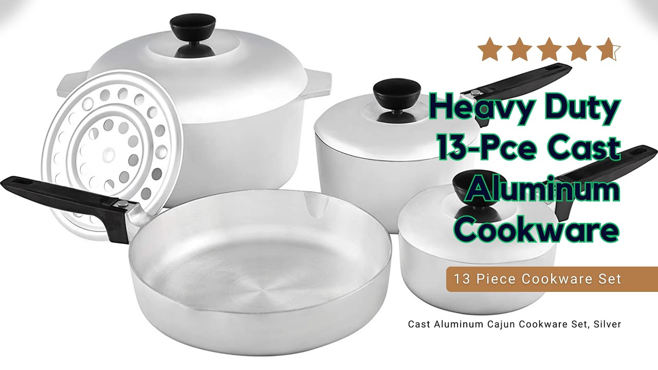 13-Piece Granite Aluminum Cookware Set