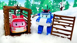 Vidéo pour enfants en français. Aventure de Robocar Poli et son équipe. Qui est entré dans la cage?