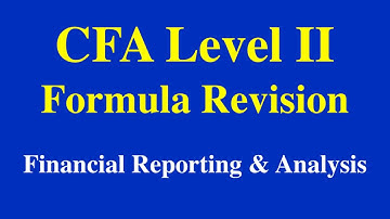 CFA L2- Formula Revision- FRA