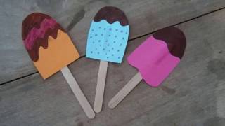יצירה לילדים לקיץ-ארטיקים summer crafts for kids-popsicle