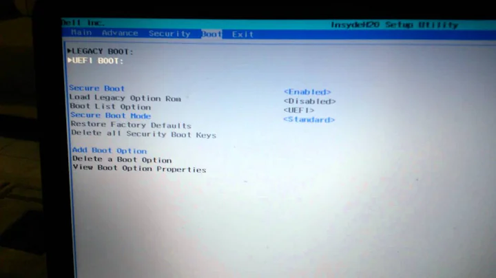 Dell Inspiron 3521 boot setup