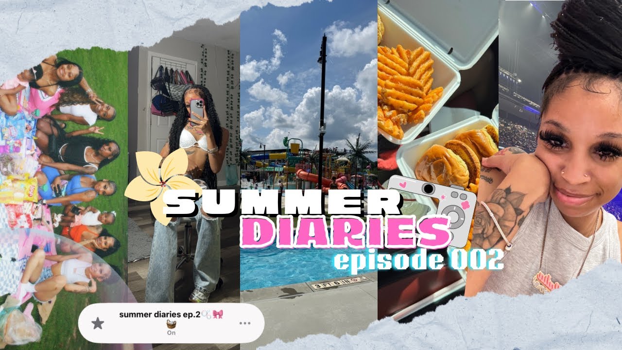 SUMMER DIARIES ep.002🫧🎀| new hair, shopping, picnic, concert, water park, trying new foods, etc!