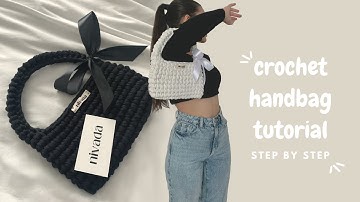 CROCHET HANDBAG TUTORIAL / aesthetic crochet / beginner friendly (step by step)
