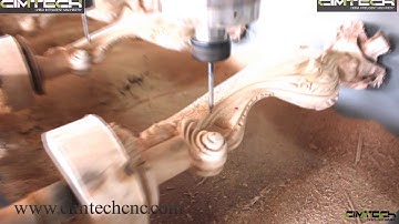 4 axis Rotary Muilple heads Wood CNC router for 3D Funiture Carving,Table, sofa legs carving