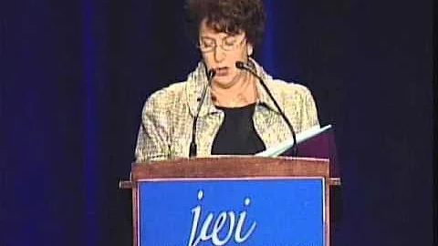 Esther Newman delivers her "Pearl of Wisdom" at Je...