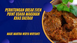 BREAK EVEN POINT USAHA MAKANAN KHAS DAERAH