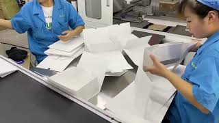 Automatic collapsible box wings and flap assembly machine