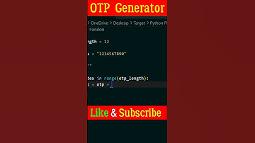 OMG 😱 Python is so easy make OTP Generator with in 30 second || python project | Day 3