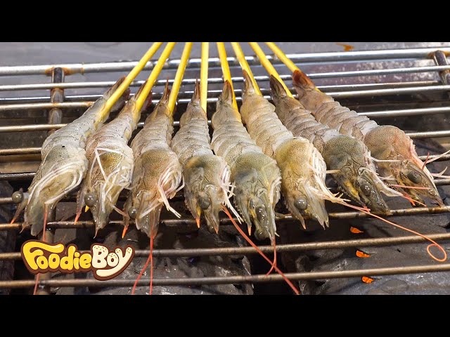 타이중 펑지아 야시장 / 새우구이(Grilled Shrimp) / Taiwanese Street Food / Fengjia Night Market, Taichung Taiwan