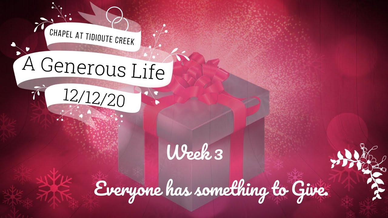 A Generous Life Week 3: Online Church Service - YouTube