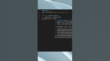 Python ile faktöriyel hesaplama