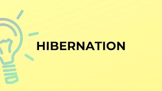What is the meaning of the word HIBERNATION?