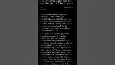 My Thesis on Distributed ledger technologies and the tokenization of future assets