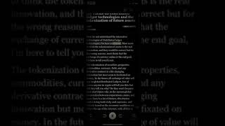 My Thesis On Distributed Ledger Technologies And The Tokenization Of Future Assets