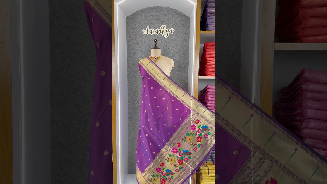 Pure Paithani Silk Weaving Zari Paithani Duppata