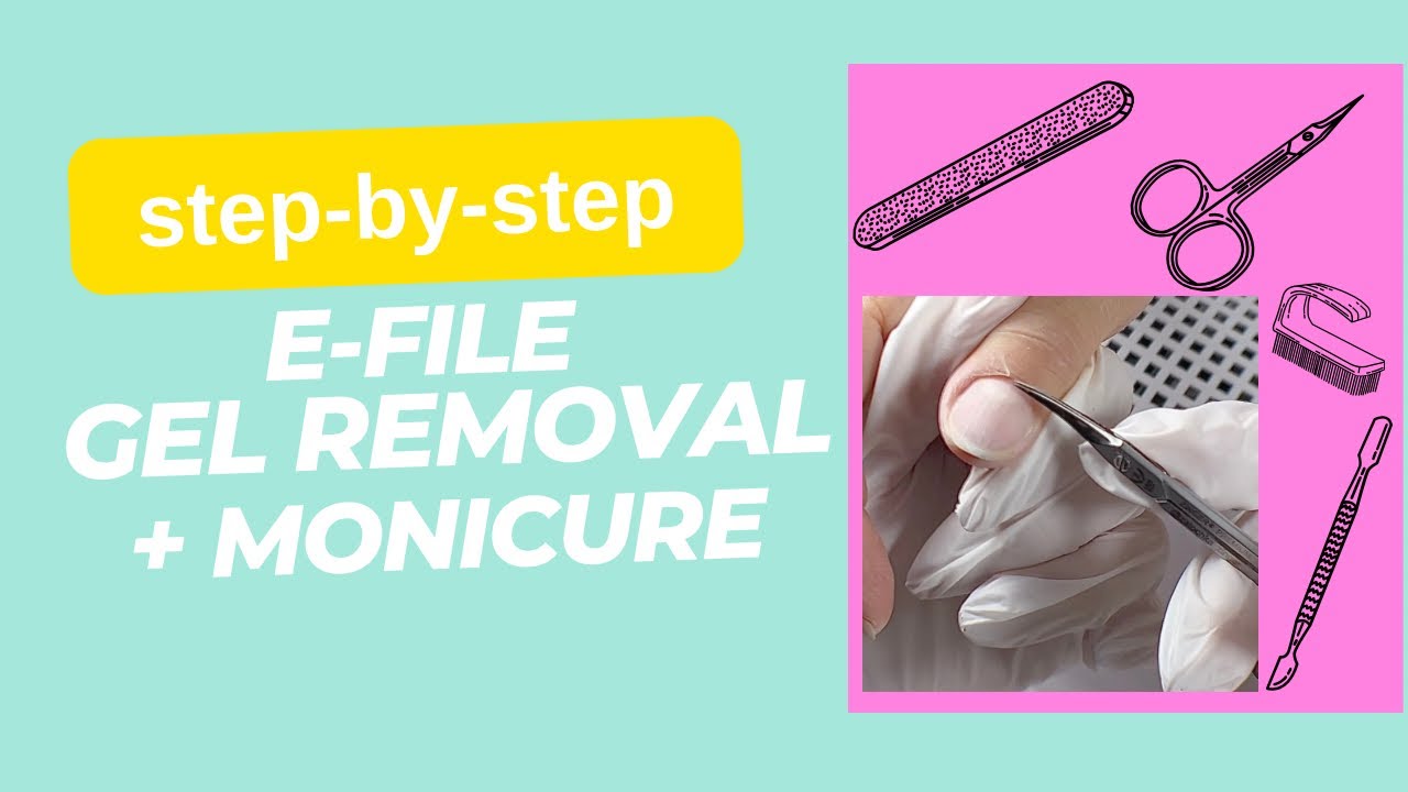 ASMR Gel Nail Removal + E-File & Scissors Manicure |Quick Tips آموزش ریموو و مانیکورناخن