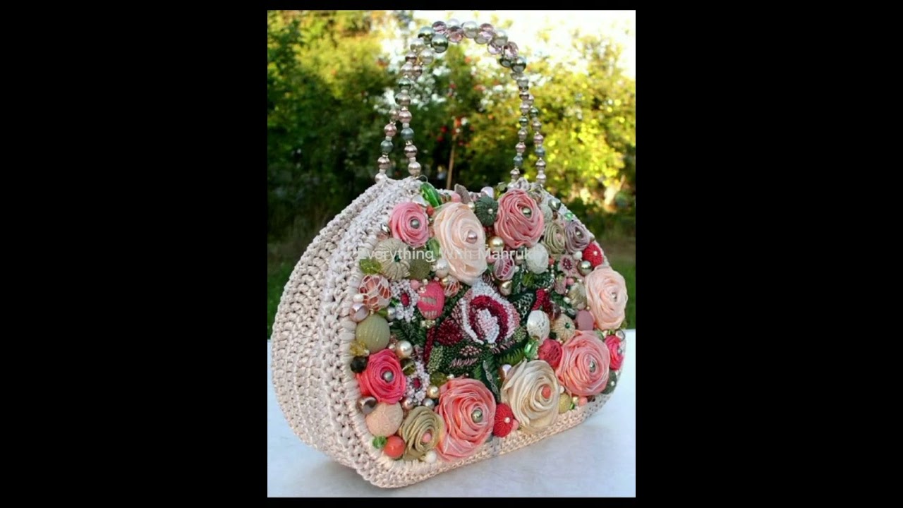Amazing Collection of Handmade Floral Bags 🤩😍👌Everything with Mahrukh