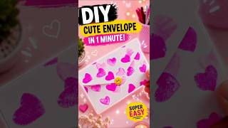 Make This Cute Envelope in 1 Minute ⏰💌/Handmade Heart Envelope Tutorial 💕#shortsvideo #trendingnow