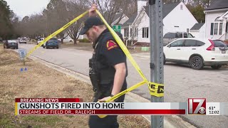 Gunshots fired overnight into Raleigh home, police say