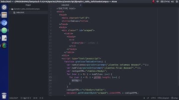 Insertar tabla con JavaScript