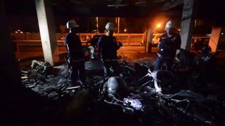 16 motosikal hangus terbakar