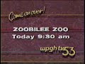 Zoobilee zoo commercial wpghtv 53   1987