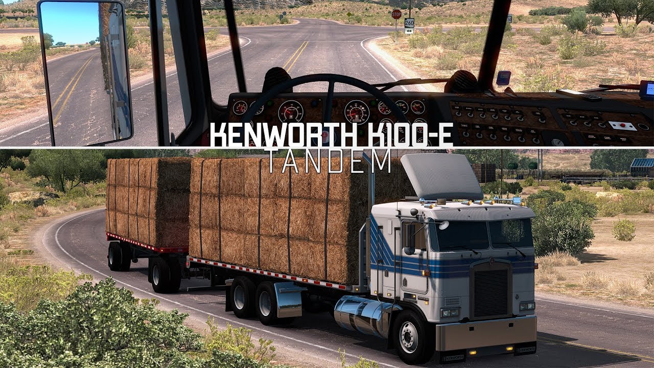 ATS 1.36 - Kenworth K100E Tandem - California to Arizona - Cummins N14 - Manual - Logitech G29