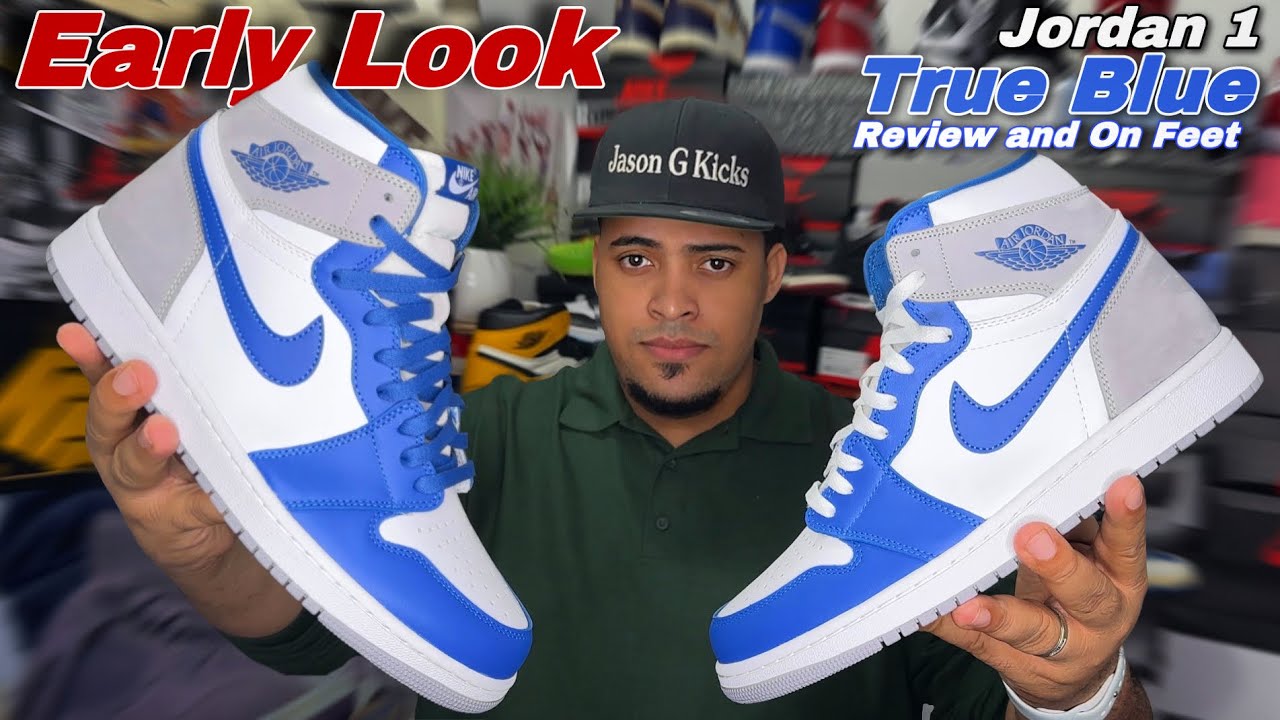 Early Look 👀 Jordan 1 True Blue - Review And On Feet - YouTube