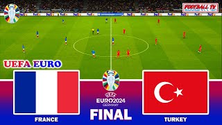 FRANCE vs TURKEY - FINAL UEFA EURO 2024 | FULL MATCH & ALL GOALS | eFootball PES Gameplay PC