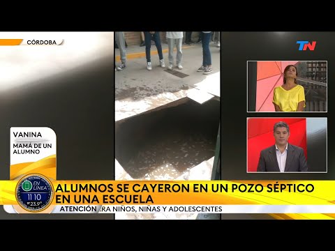 CÓRDOBA I Cedió el piso de un colegio y 5 alumnos cayeron a la cámara séptica