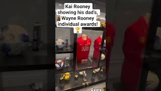 Kai Rooney showing his dad’s, Wayne Rooney individual awards! 🏆