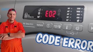 code erreur E02 for candy / washing machine code panne E02 machine à laver candy #candy #viral