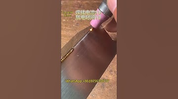 cold welding machine，parameter setting,current is 10, pulse time is 10,video 3