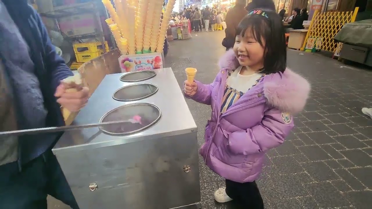 남포동 시장 터키 아이스크림 먹기^^