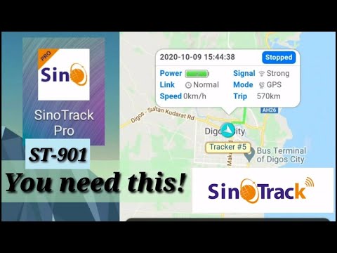 Sino Track GPS car tracker. ST901 demonstration and configuration.