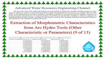 Extraction of Morphometric Characteristics from Arc Hydro Tools, Other Characteristics 9 of 13