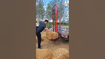 Double chain bale loading tool #24 volt bale lifter loading