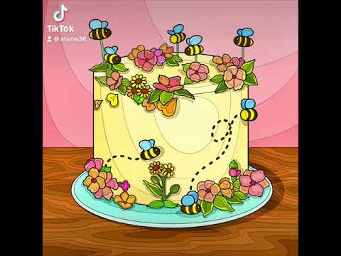 تلوين كيك عيد ميلاد كيك