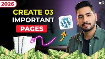 How to Create Important Pages for Blog in 2026 - WordPress Tutorial For Beginners